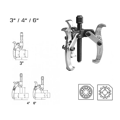 Extractor de rulmenti cu 3 Brate marimea 12 de 300 Mm