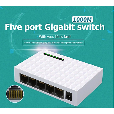 Switch de retea gigabit cu 5 porturi