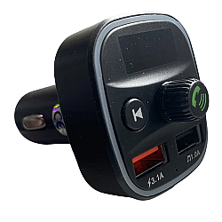 Modulator Fm auto Xd8 cu functie Bluetooth Mod  Bt cu doua porturi Usb microSd Negru