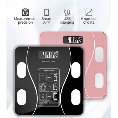 Cantar corporal cu ecran digital inteligent si Bluetooth ALB