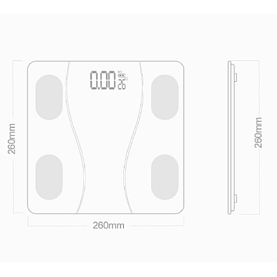 Cantar corporal cu ecran digital inteligent si Bluetooth ROZ