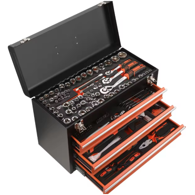 Trusa profesionala de scule tip GEANTA cu 408 piese 4 sertare si maner transport Trusa profesionala de scule tip GEANTA cu 408 piese 4 sertare si maner transport