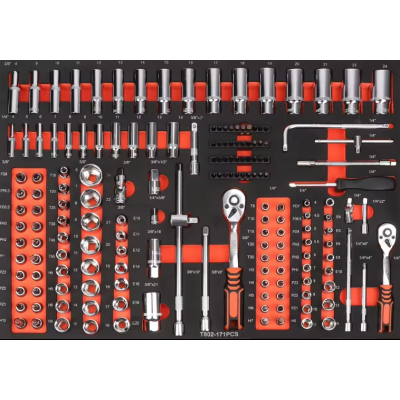 Trusa profesionala de scule tip GEANTA cu 408 piese 4 sertare si maner transport Trusa profesionala de scule tip GEANTA cu 408 piese 4 sertare si maner transport