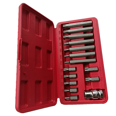 Trusa profesionala de scule 15 piese Biti Torx H10