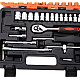 Trusa chei tubulare si biti 53 piese clicket 1/4 negru/portocaliu