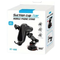 Suport de telefon auto cu ventuza RT 668 si rotire de 360 Suport de telefon auto cu ventuza RT 668 si rotire de 360