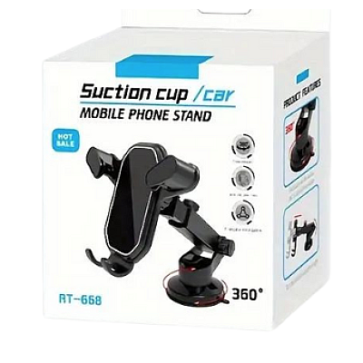 Suport de telefon auto cu ventuza RT 668 si rotire de 360