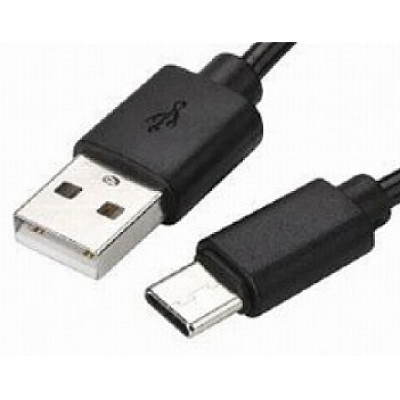 Cablu de date USB la USB type C spiralat negru