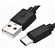 Cablu de date USB la USB type C spiralat negru