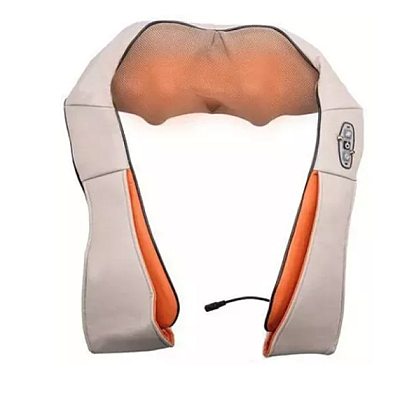 Aparat de Masaj Gat Umeri Spate Cervical Lombar Role 3D Infrarosu 24W Bej