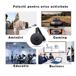 Wireless Receiver pentru Sincronizare Ecran Telefon Andowl Q 713 G4 HDMI Wireless Receiver pentru Sincronizare Ecran Telefon Andowl Q 713 G4 HDMI