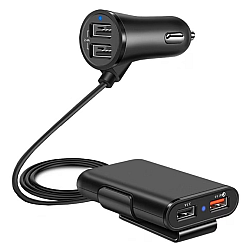 Prelungitor auto de 1.7 metri cu prize multiple USB 2.0 5V / 3.1A