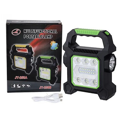 Lampa camping  JY 258B cu 40 leduri lanterna laterala incarcare solara si maner transport