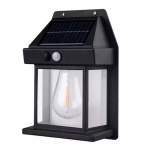 Lampa solara de perete tip bec clasic cu senzor de miscare fara fir LED 3W Lampa solara de perete tip bec clasic cu senzor de miscare fara fir LED 3W