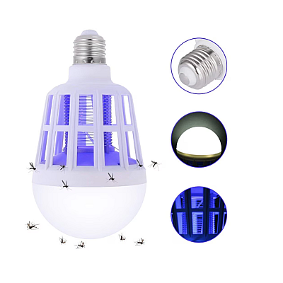 Bec LED Anti Insecte cu lumina alba naturala puternica 15W E27 OF