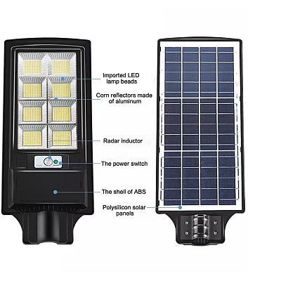 Lampa solara stradala 400W Led COB 8 Casete individuale