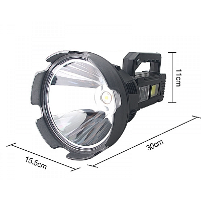 Lanterna de mana cu LED TD 999 de 50W cu 8000 lumeni acumulator integrat lumina laterala COB