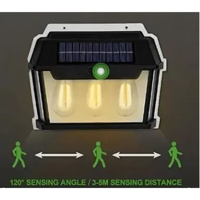 Lampa solara LED de perete cu 3 becuri Senzor de miscare Andowl Q D1640