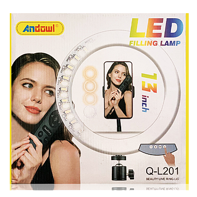 Lampa Ring Light 13 inch 3200k-5600k cu telecomanda Andowl Q L201