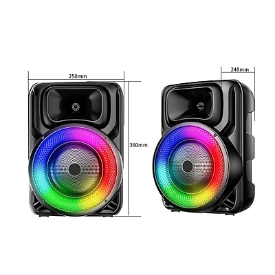 Boxa portabila cu microfon ZQS 8147 de 45W BT/FM/USB/AUX RGB 8 inch