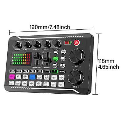 Placa de Sunet Live Q SK7 cu Mixer Audio Podcast si Schimbator de Voce