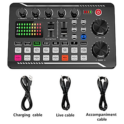 Placa de Sunet Live Q SK7 cu Mixer Audio Podcast si Schimbator de Voce