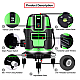 Nivela orizontala/verticala cu laser electric profesional Andowl Q SP01 verde