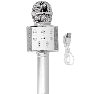 Microfon Karaoke WS 858 cu bluetooth si boxa incorporata