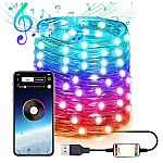 Instalatie decorativa RGB Cu Control Bluetooth Prin Aplicatie 5 metri Luminozitate Reglabila USB Multicolor