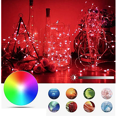 Instalatie decorativa RGB Cu Control Bluetooth Prin Aplicatie 5 metri Luminozitate Reglabila USB Multicolor