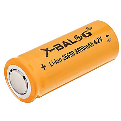 Acumulator X BALOG 26650 Reincarcabil capacitate 1800 mAh Li ion 4.2V GALBEN Acumulator X BALOG 26650 Reincarcabil capacitate 1800 mAh Li ion 4.2V GALBEN
