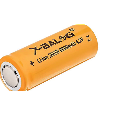 Acumulator X BALOG 26650 Reincarcabil capacitate 8800mAh Li ion 4.2V GALBEN