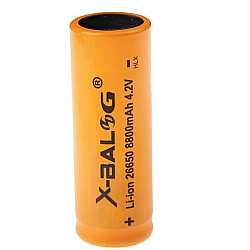 Acumulator X BALOG 26650 Reincarcabil capacitate 1800 mAh Li ion 4.2V GALBEN Acumulator X BALOG 26650 Reincarcabil capacitate 1800 mAh Li ion 4.2V GALBEN
