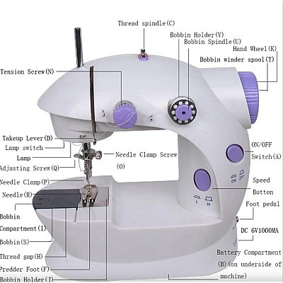 Mini Masina de cusut cu accesorii incluse portabila SM 202A 