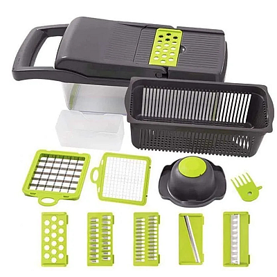 Razatoare multifunctionala Veggie Slicer 16 accesorii incluse lame din otel inoxidabil