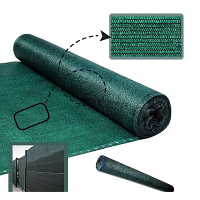 Plasa din panza pentru gard Verde Dimensiuni 2M x 25M