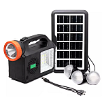 Kit solar de iluminare GD Times GD 102 cu 3 becuri radio