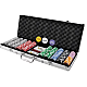 Set Joc de Poker cu 500 Jetoane si Valiza Aluminiu + Accesorii Complete