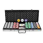 Set Joc de Poker cu 500 Jetoane si Valiza Aluminiu + Accesorii Complete