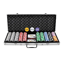 Set Joc de Poker cu 500 Jetoane si Valiza Aluminiu + Accesorii Complete