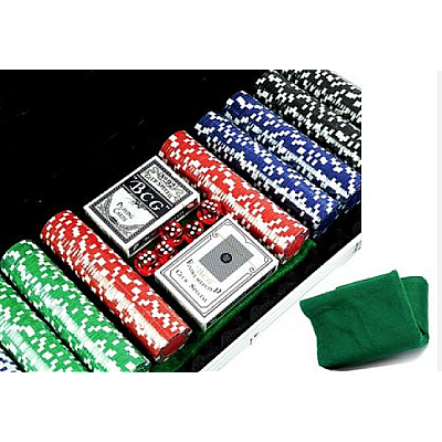 Set Joc de Poker cu 500 Jetoane si Valiza Aluminiu + Accesorii Complete