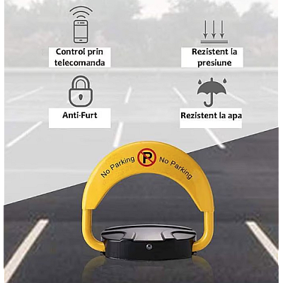 Blocator Parcare Automat Functionare pe Baterii Control de la Distanta galben