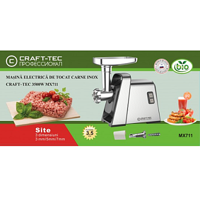 Masina de tocat carne electrica MX711 Inox 3500W Accesorii rosii carnati 3 site motor cupru