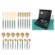 Set de 24 tacamuri elegante si rafinate cu un finisaj luxos VERDE cu AURIU Set de 24 tacamuri elegante si rafinate cu un finisaj luxos VERDE cu AURIU