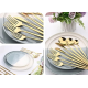 Set de 24 tacamuri elegante si rafinate cu un finisaj luxos AURII Set de 24 tacamuri elegante si rafinate cu un finisaj luxos AURII