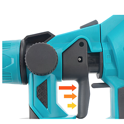 Pistol de Vopsit Electric Profesional fara fir 120W de 21V cu 2 baterii Li Ion capacitate 800 ml