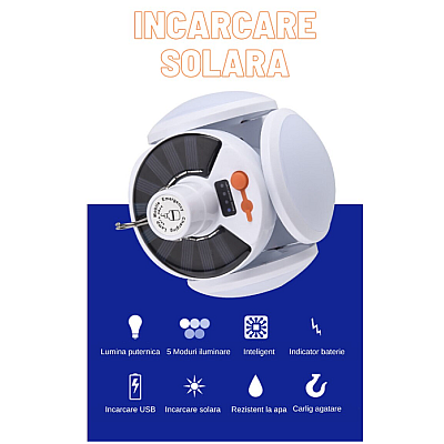 Bec Solar 2029 Minge cu 4 Extensii Indicator Baterie Pliabil