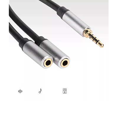 Cablu adaptor audio QHD74 de 3.5mm 20cm