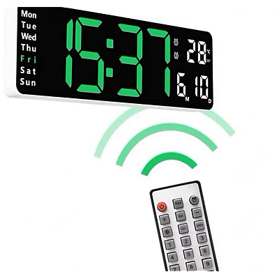 Ceas de perete / masa electronic RD A322 de 32cm afisaj verde