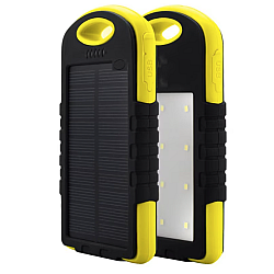 Baterie externa solara portabila 8000mAh cu 2 USB si Lanterna LED